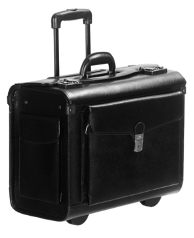 Mancini Business Collection Wheeled Laptop Catalog Case In Black