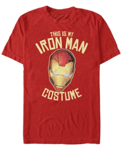 Shop Fifth Sun Marvel Men's Avengers Iron Man Halloween Costume Short Sleeve T-shirt In Red