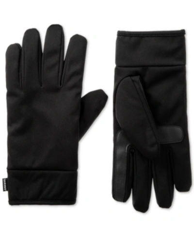 Shop Isotoner Signature Men's Smartdri Smartouch Gloves In Black