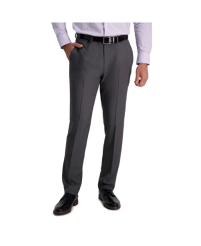 Shop Louis Raphael Stretch Stria Slim Fit Flat Front Suit Separate Pant In Dk Grey