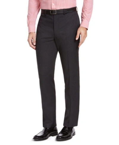 Shop Izod Men's Classic-fit Medium Suit Pants In Charcoal Sharkskin