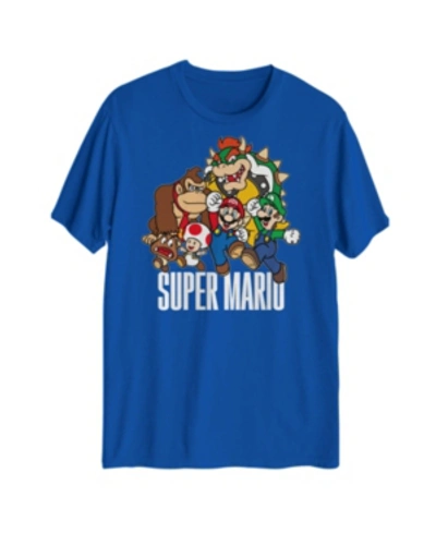 Shop Hybrid Super Mario Group Men's Graphic T-shirt In Royal