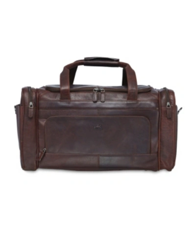 Shop Mancini Buffalo Collection Carry On Duffle Bag In Brown