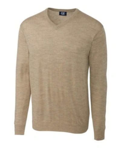 Shop Cutter & Buck Cutter And Buck Men's Big And Tall Douglas V-neck Sweater In Sand