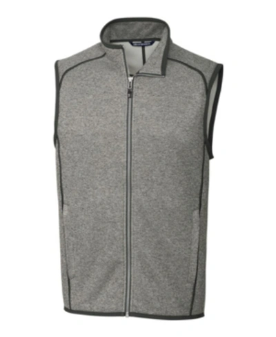 Shop Cutter & Buck Mainsail Mock Neck Half-zip Sweater Vest In Heather Gr
