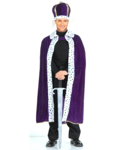 Shop Buyseasons Buy Seasons Men's King Robe And Crown Costume Kit In Purple