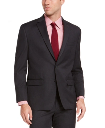 Shop Izod Men's Classic-fit Suit Jackets In Charcoal Sharkskin