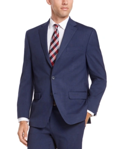 Shop Izod Men's Classic-fit Suit Jackets In Medium Blue Solid