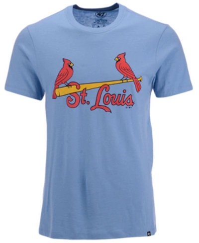 Shop 47 Brand Men's St. Louis Cardinals Club Logo T-shirt In Lightblue