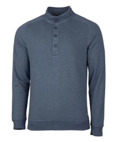 Shop Cutter & Buck Men's Big And Tall Saturday Mock Sweatshirt In Navy Blue
