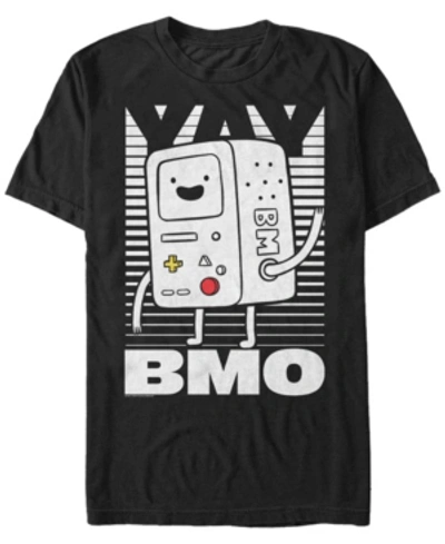 Shop Fifth Sun Men's Adventure Time Bmo Wave Yay Halftone Fade Short Sleeve T- Shirt In Black