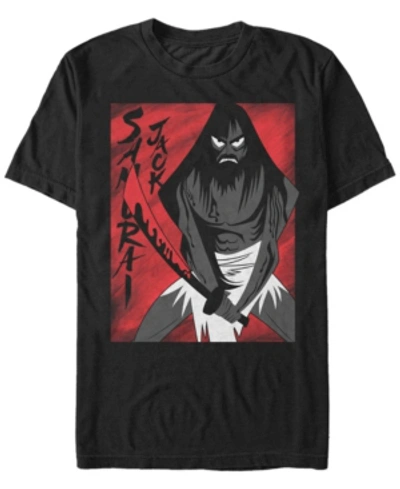 Shop Fifth Sun Men's Samurai Jack Seeing Red Vengeance Is Near Short Sleeve T- Shirt In Black