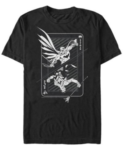 Shop Fifth Sun Dc Men's Batman And Joker Playing Card Short Sleeve T-shirt In Black