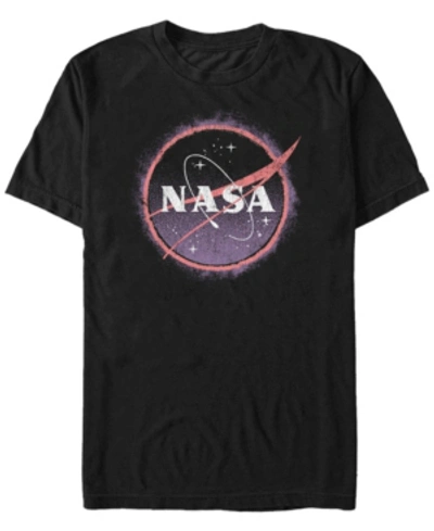 Shop Fifth Sun Nasa Men's Distressed Grainy Logo Short Sleeve T- Shirt In Black