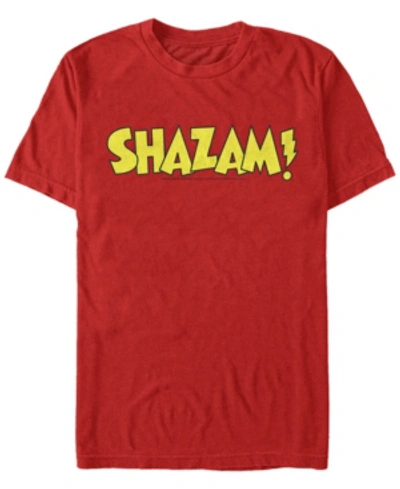Shop Fifth Sun Dc Men's Shazam Text Logo Short Sleeve T-shirt In Red