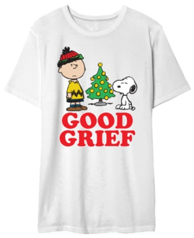 Shop Hybrid Charlie Brown Men's Good Greif Holiday Graphic T-shirt In Holiday Good Greif Mens Graphic T-shirt