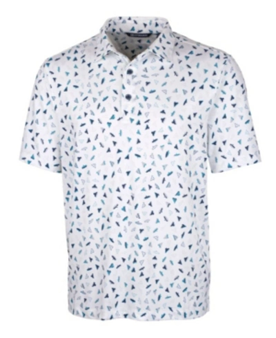 Shop Cutter & Buck Men's Pike Pandion Print Polo Shirt In White