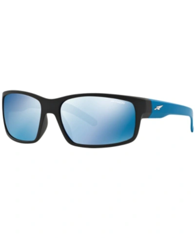 Shop Arnette Sunglasses, An4202 Fastball In Black Matte/blue Mirror