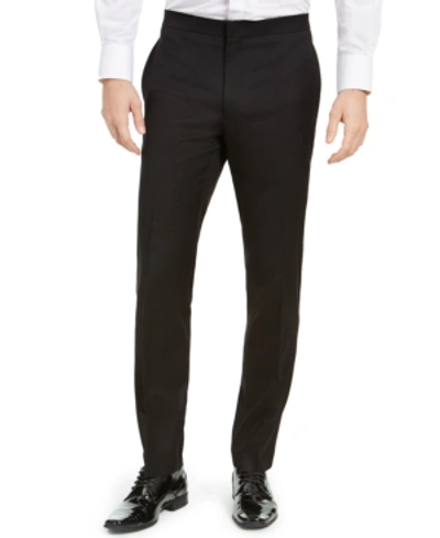 Shop Alfani Men's Slim-fit Stretch Black Tuxedo Pants, Created For Macy's