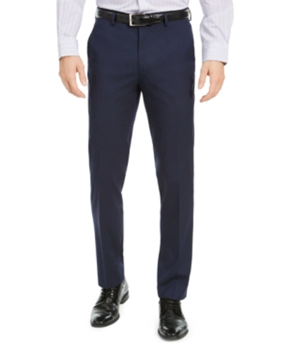 Shop Alfani Men's Slim-fit Stretch Solid Suit Pants, Created For Macy's In Navy