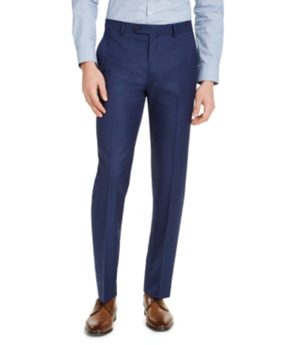 Shop Alfani Men's Slim-fit Stretch Solid Suit Pants, Created For Macy's In Blue