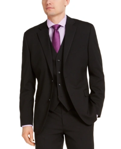 Shop Alfani Men's Classic-fit Stretch Solid Suit Jacket, Created For Macy's In Black