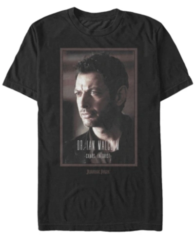 Shop Fifth Sun Jurassic Park Men's Dr. Ian Malcolm Chaos Theorist Short Sleeve T-shirt In Black