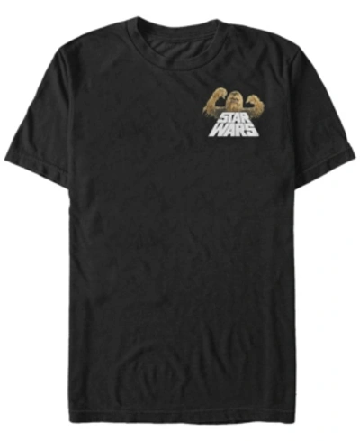 Shop Fifth Sun Star Wars Men's Chewie Strong Left Pocket Short Sleeve T-shirt In Black