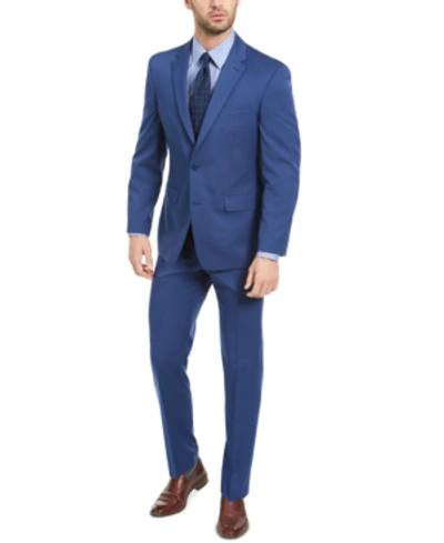 Shop Izod Men's Classic-fit Suits In Blue Solid