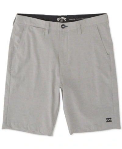 Shop Billabong Men's Crossfire 5-way Stretch Quick-dry Micro Repel 21" Hybrid Shorts In Grey