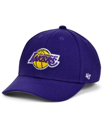 Shop 47 Brand Boys' Los Angeles Lakers Team Color Mvp Cap In Purple