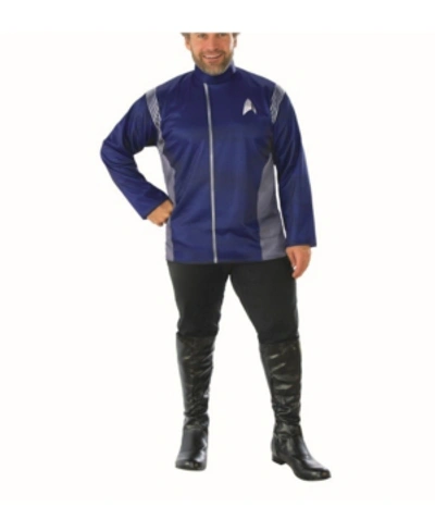 Shop Buyseasons Buyseason Men's Star Trek Science Uniform Costume Top Costume In Blue