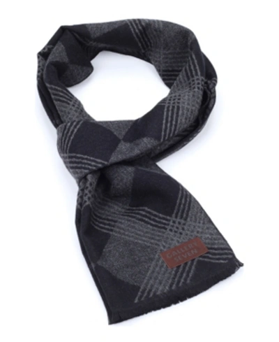Shop Gallery Seven Men's Cotton Winter Scarves In Charcoal