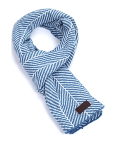 Shop Gallery Seven Men's Soft Knit Winter Scarves In Baby Blue