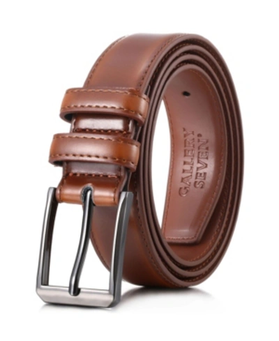 Shop Gallery Seven Men's Genuine Leather Dress Belt In Brown