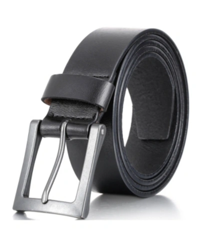 Shop Mio Marino Men's Jean Prong Leather Belt In Black
