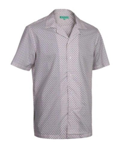 Shop Mio Marino Men's Hawaiian Print Cotton Dress Shirts In Cream