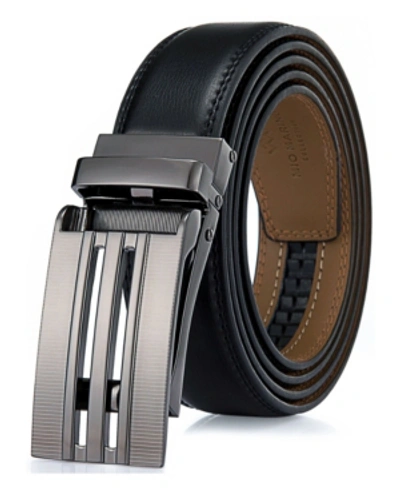 Shop Mio Marino Men's Linxx Designer Ratchet Leather Belt In Black