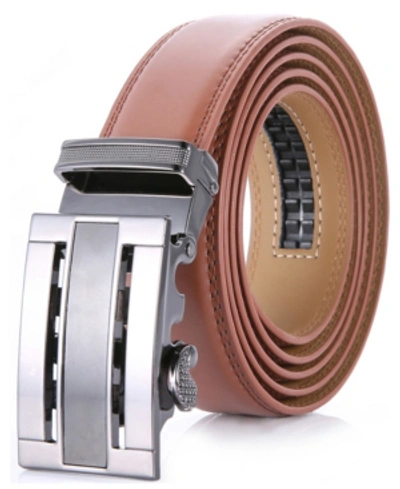 Shop Mio Marino Men's Designer Ratchet Belts In Tan