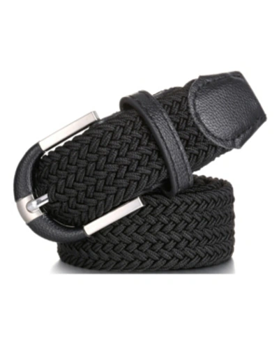 Shop Mio Marino Mio Marion Men's Casual Braided Stretch Belt In Black