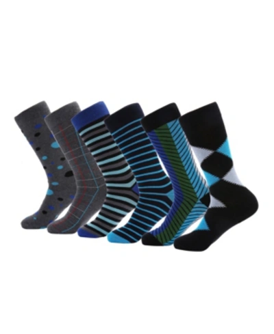 Shop Mio Marino Men's Orthodox Crew Dress Socks Pack Of 6 In Wine