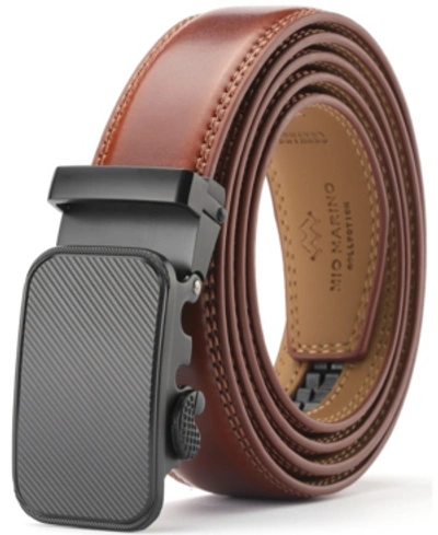 Shop Mio Marino Men's Designer Ratchet Belts In Brown