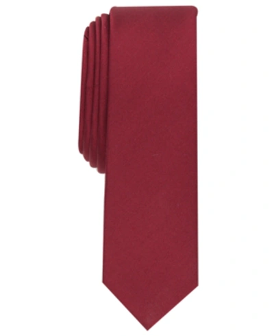 Shop Alfani Men's Solid Textured 2" Necktie, Created For Macy's In Burgundy