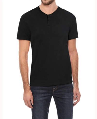 Shop X-ray Men's Basic Henley Neck Short Sleeve T-shirt In Black