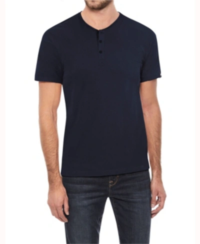 Shop X-ray Men's Basic Henley Neck Short Sleeve T-shirt In Navy