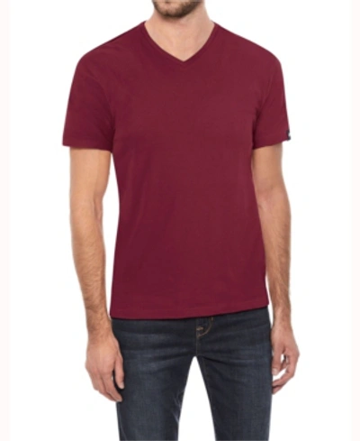 Shop X-ray Men's Basic V-neck Short Sleeve T-shirt In Cranberry