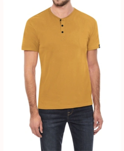 Shop X-ray Men's Basic Henley Neck Short Sleeve T-shirt In Tobacco