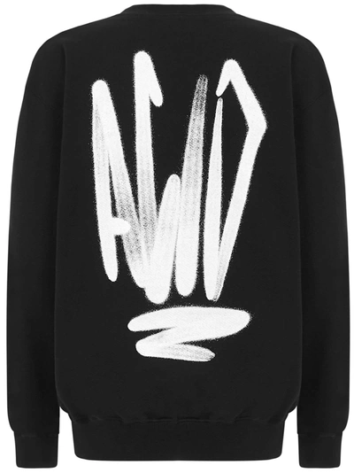 Shop Off-white Graffiti Sweatshirt In Black