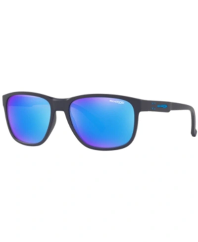 Shop Arnette Sunglasses, An4257 57 Urca In Dark Blue/green Mirror Light Blue