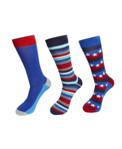 Shop Hs By Happy Socks 3-pack Americana Socks In Medium Blue